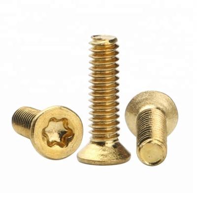 China Household Appliance M2*8 Small Flat Copper Screws DIN 965 TX Flat Countersunk Torx Screw for sale