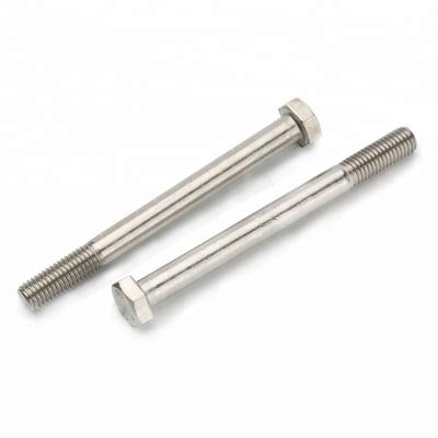 China Furniture A2 70 Stainless Steel SS Fasteners Hex DIN 933 Leg Half Wire Track Head Railway Bolt for sale