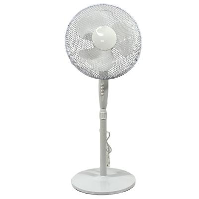 China MY40-27 Hotel Push Button Shaking Electric Head Fan White Three-speed Variable Speed ​​Floor Fan 16 Inch for sale