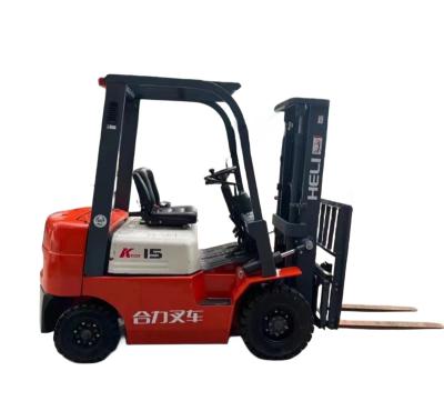 China Garment Shops cheap price used forklift HELI 1.5 ton gasoline forklift for sale