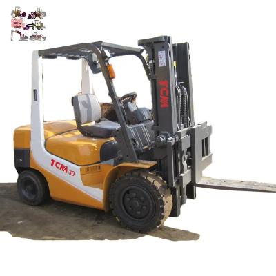 China Construction Japan made Used TCM FD30 Forklift, Cheap 3ton forklift for warehouse TCM used machine on sale for sale