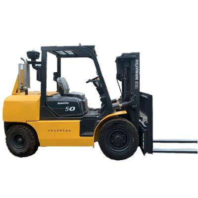 China Construction used diesel komatsu forklift truck 4 wheels 2wd 3 ton 5 ton Forklift for sale