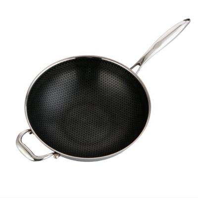 China Stainless Steel Sustainable Cookware Non-Stick Cookware Frying Pan Set for sale