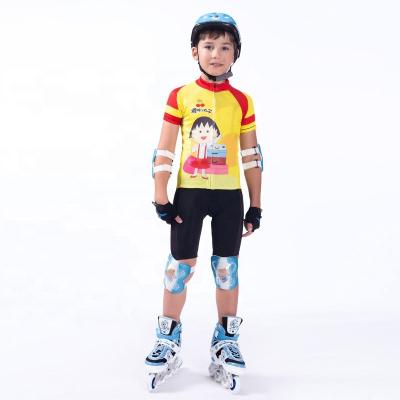 China Breathable Custom Sublimation Cartoon Print Jersey Mountain Bike Kids Cycling Clothes Set With Padding for sale