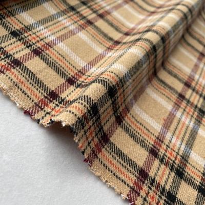 China Brushed Sueded China Supplier Check Twill Ready Made Yarn Dyed Women Fabrics Textiles 100% Cotton Clothes for sale