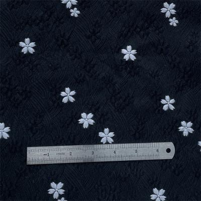 China And comfortable of other new style flower pattern soft black nylon polyester custom woven jacquard fabric for sale