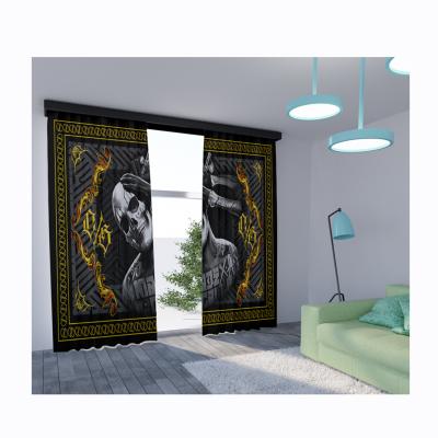 China Blackout Curtains 85% Shading Office Bedroom Decorative Printing Curtains for sale