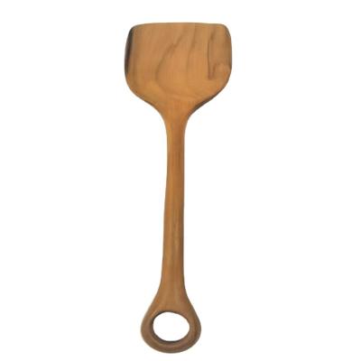 China Viable Wooden Wok Turner For Cooking Nonstick Cookware, 100% Handmade Kitchen Utensil By Natural Acacia Wood for sale