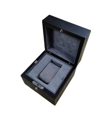 China Custom Luxury Wooden Watch Storage Watch Box, Black Flannel Lining for sale