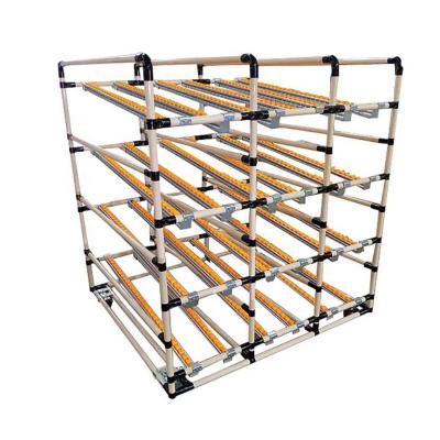 China Luxury Corrosion Protection Cardboard Flow Display Rack for sale