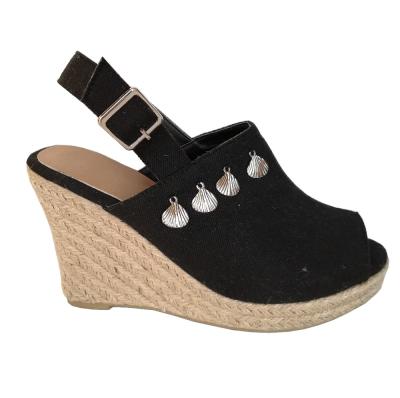 China Fashion\Comfortable\Durable Women Rope Jute Wedge Casual Sandals for sale