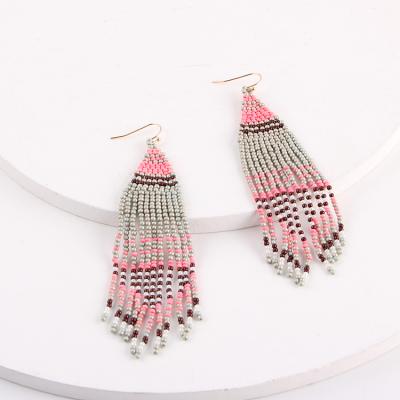 China Eco - Friendly Wholesale Seed Beads Handmade Fashion Jewelry Women Earring for sale