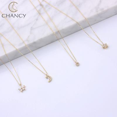 China Eco-friendly Custom Tasty Wholesale Moon Necklace Fashion Pendant Necklace Chain for sale