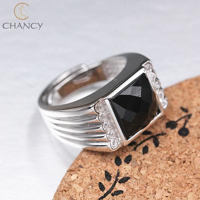 China Fashion Silver Men Ring S925 Sterling Silver With Agate To Fit Silver Ring for sale