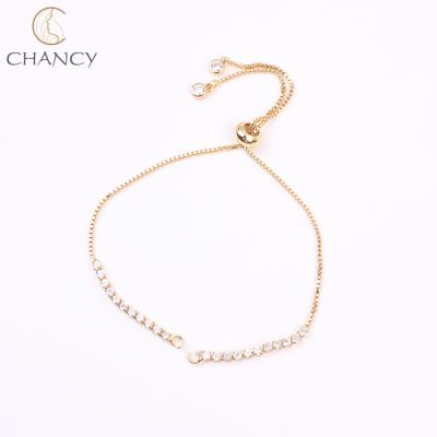 China Eco - Friendly Wholesale High Quality Jewelry Accessories CZ Pave Tennis Bracelet Chain for sale