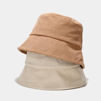 China Outdoor character hat autumn and winter pure color corduroy fisherman hat female simple couple for sale