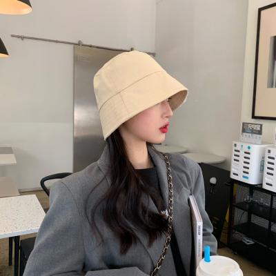 China Female Character Fisherman Hat Spring And Summer Color Hat Soft Pure Sun Protection Hat for sale