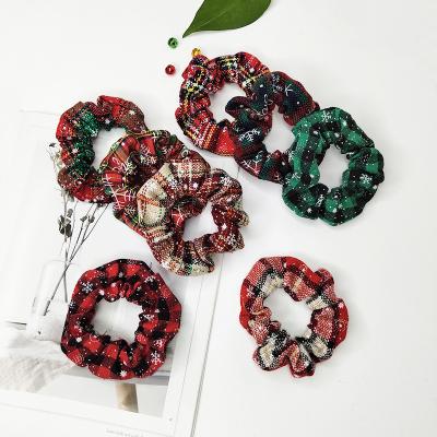 China Environmental Friendly Christmas Hair Scrunchie Women Women Girls Girls Fashion Ponytail Holder Accessories Holiday Velvet Scrunchie Headband for sale