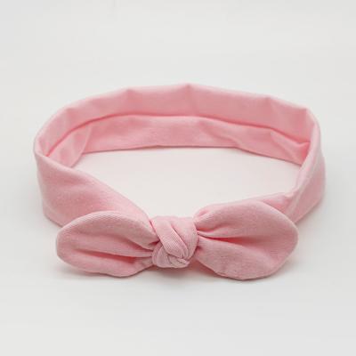 China Lovely European and American style cotton knit baby hair circles headbands OEM ODM printing hair accessories bow knot babies turban for sale