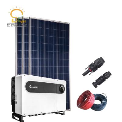 China 50kw Home On Grid Easy Install Photovoltaic Three Phase Solar Home Power System for sale