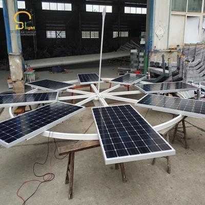 China Solar ROAD Lighting System Solar Panel Battery Cable Lamp 15m 20m 25m 30m Pole 600W Led Power Middle High Mast Pole for sale