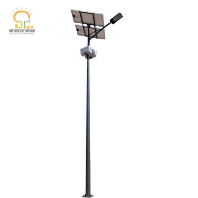 China ROAD 8 meter height street light pole with 60W electric street lights from professional street light factory for sale