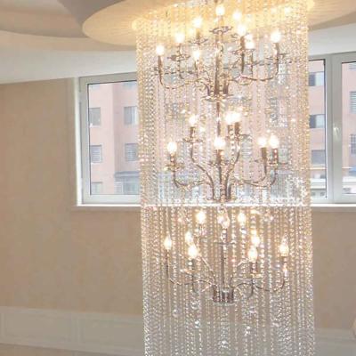 China Hotel Application Lobby Traditional Luxury Modern Classic Flush Mount Crystal Chandeliers for sale