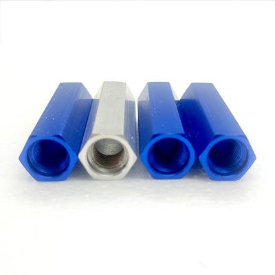 China Turning CNC Aluminum Parts Blue / Silver Aluminum Fabrication Parts for sale