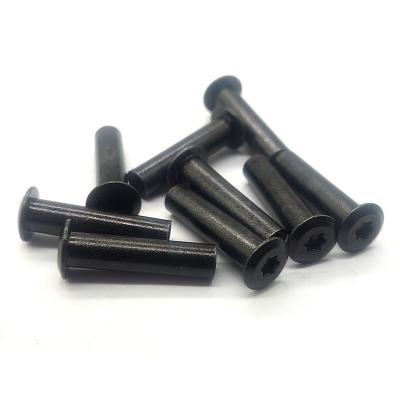 China Hollow Iron Rivet Flat Head / Round Head Black Stainless Steel Rivets for sale