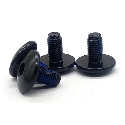 China Steel Round Head Hex Screw Black Oxide Thread Locking Bolts Anti Loosening for sale