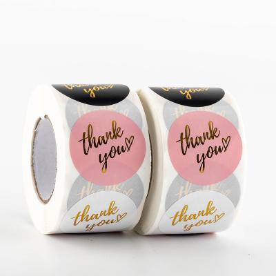 China DIY Manufacturer Waterproof Custom Craft Foil Rolls Adhesive Sticker Printing Thank You Stickers Rose Gold for sale