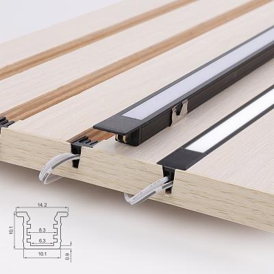 China Modern LED Recessed Linear Cabinet Light Wine Shoe Wardrobe Bottom Panel Light for sale