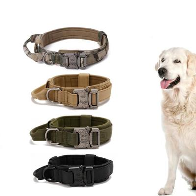 China High Quality Quick Release Pet Military Tactical Collars Pet Training Collar Nylon Luxury Dog Collar for sale