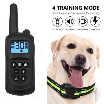 China 2020 New Model Amazon Hot Selling OEM ODM Dog Viable Training Collar Waterproof Rechargeable E Styles Collar for sale