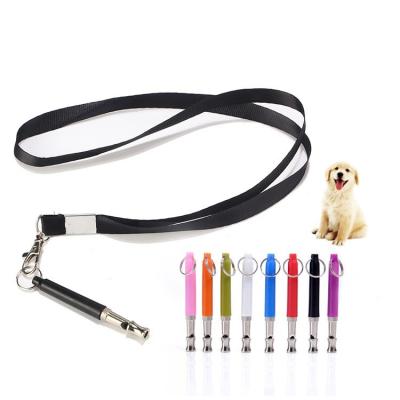 China 100pcs Viable Dog Whistle With Lanyard Dog Training Metal Whistle Hot Selling Customized Dog Training Whistle for sale