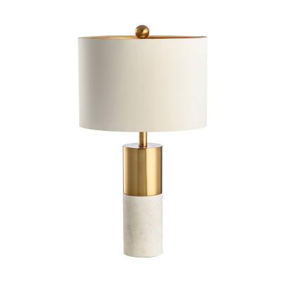 China Lighting Works Hot Sales Modern Minimalist Light Luxury Bed Side Table Lamp Decor Living Room Marble Table Lamp for sale