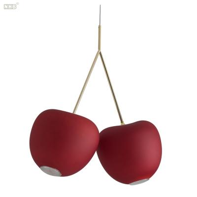 China Contemporary Simple Postmodern Creative Vintage Bedroom Chandelier Cherry Red Chandelier for sale