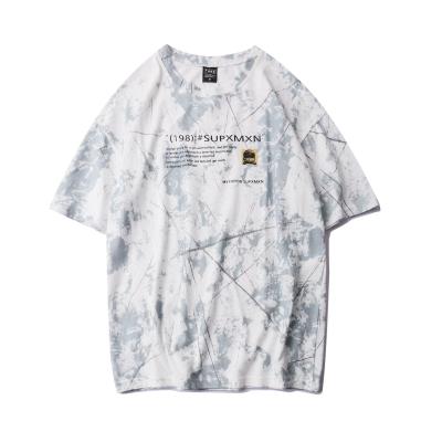 China Wholesale Breathable Tie Dye Print Loose Casual Mens T Shirts Mens Short Sleeve T-Shirt for sale