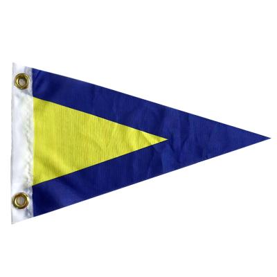 China Healthcare Institutes 150D Polyester Digital Printing Marine Use International Tongue Triangle Nautical Signal Flags for sale