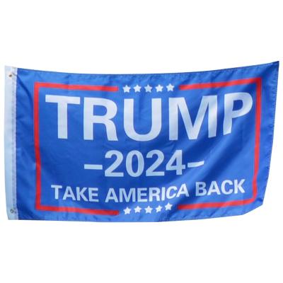 China Custom Health Care Institutes Flag Banner Factory Price Trump Earned Stock Flag Banner Report America Trump Flag Banner for sale