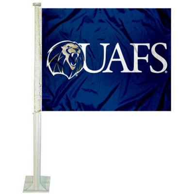 China Healthcare Institutes Car Window Flags Custom Digital Printing Sublimation Car Flag With Poles for sale