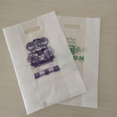 China Transparent Handle Bag Hdpe Plastic Bag Die Cut Polybag ODM/OEM Printed Shopping Bags for sale