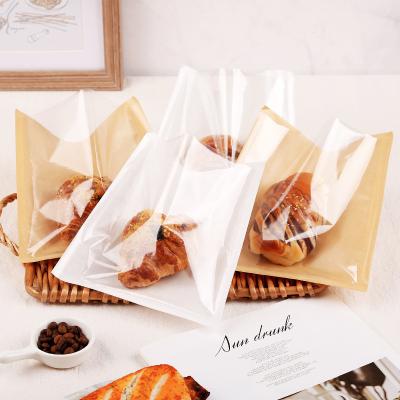 China Kraft Paper Bread And Snack Sealing Oil-Proof Paper Sandwich Toast Baking Packaging Bag 2023 for sale