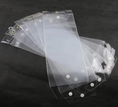 China Transparent Pvc Bag Hair Extension Plastic Packaging With Logo Customized For Cosmetic for sale