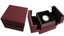 China plastic luxury single watch box with two doors and pillow for sale