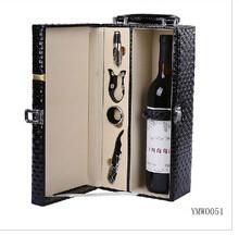 China Black Leather Wine Box for sale