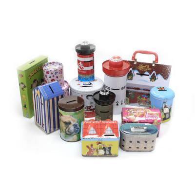 China custom metal saving bank tin cans for sale