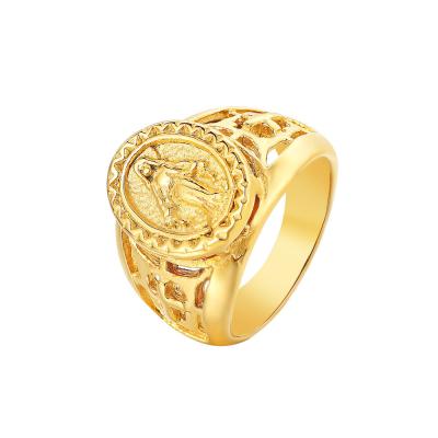 China Fashionable Virgin Mary Ring 2021 New Arrivals Wholesale Gold Stainless Steel Jewelry for sale