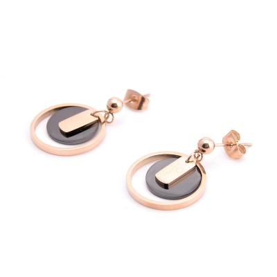 China Amazon Hot Selling Stainless Steel Environmental Friendly Jewelry Earrings Personalized Big Round Stainless Steel Earring for sale