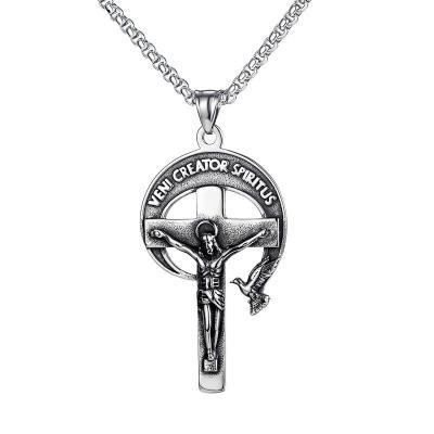 China FASHIONABLE Religion Classic Jesus Gol Plated Dainty Stainless Steel Cross Necklace for sale